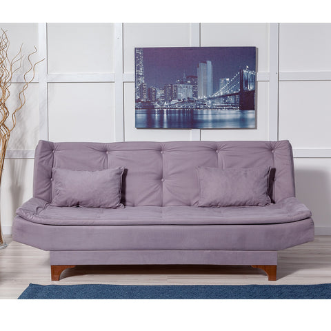 Kelebek - Grey 3-Seater Sofa Bed - | Large Pull-Out Couch for Guests