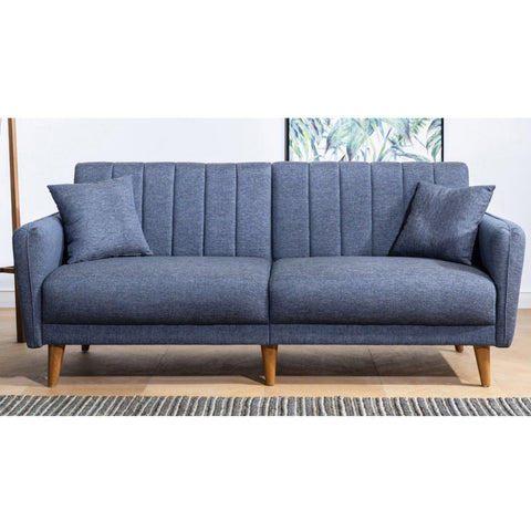 Aqua - Dark Blue 3-Seater Sofa Bed | Large Pull-Out Couch for Guests