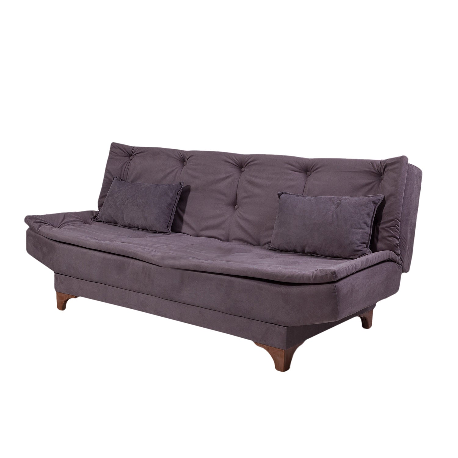 Kelebek - Anthracite 3-Seater Sofa Bed | Large Pull-Out Couch for Guests