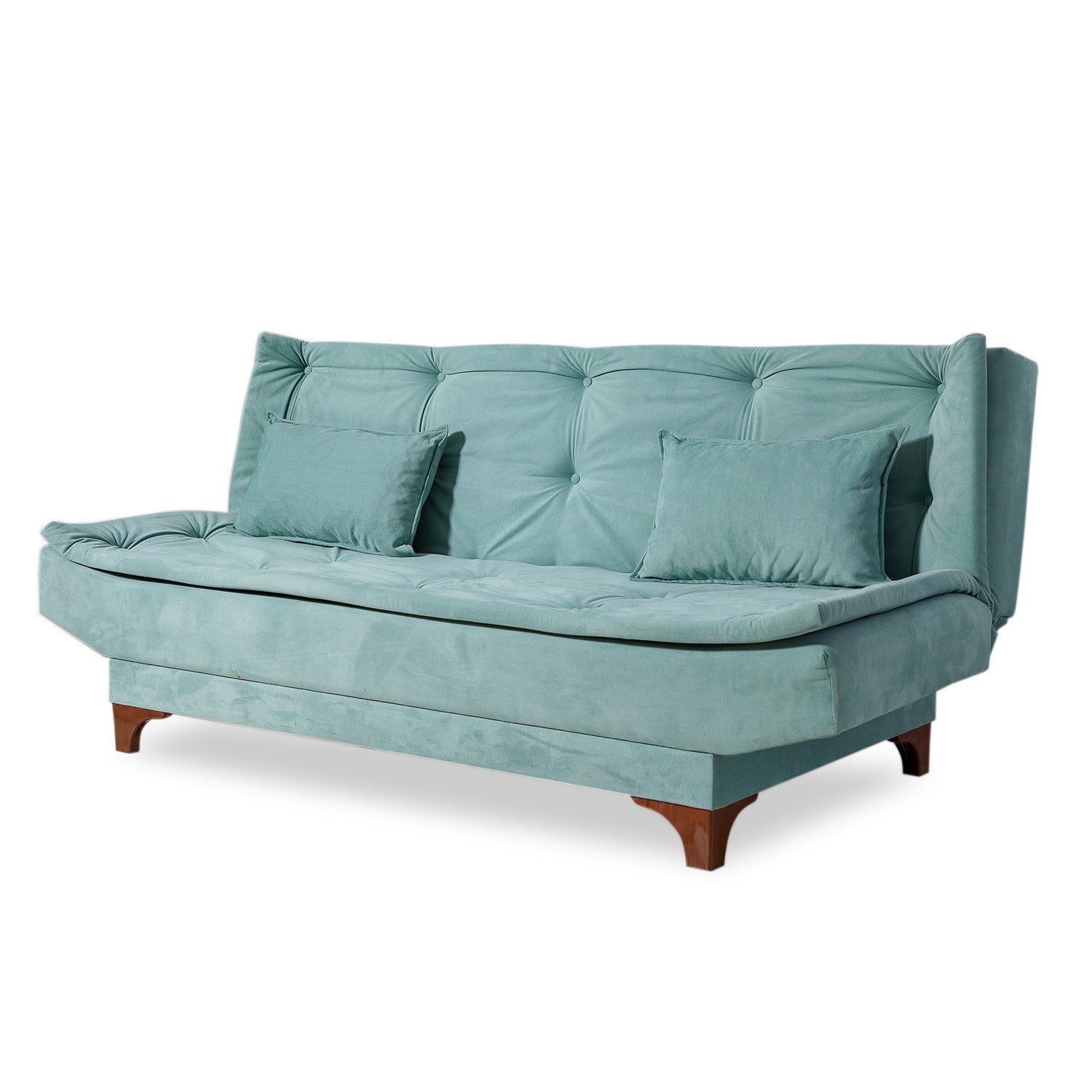 Kelebek - Sea Green 3-Seater Sofa Bed | Large Pull-Out Couch for Guests