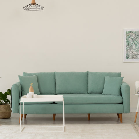 Sofia  Sea Green 3 Seater Sofa | Comfortable Modern sofa