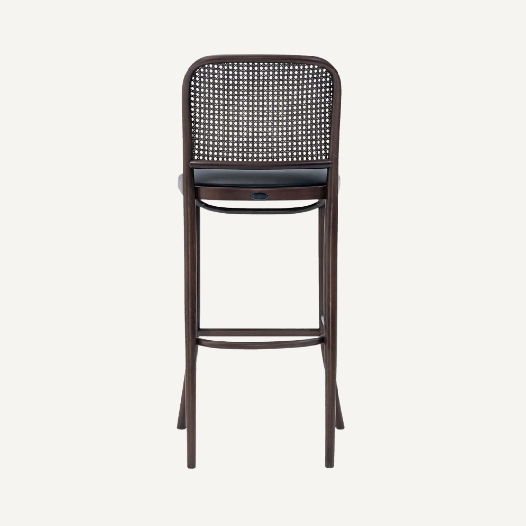 Tabouret de bar avec dossier en cannage SANS accoudoirs Amber