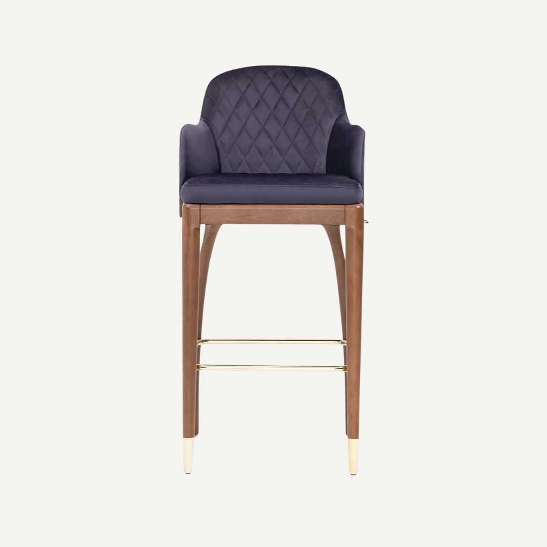 Tabouret avec dossier est assise capitonnée Angel