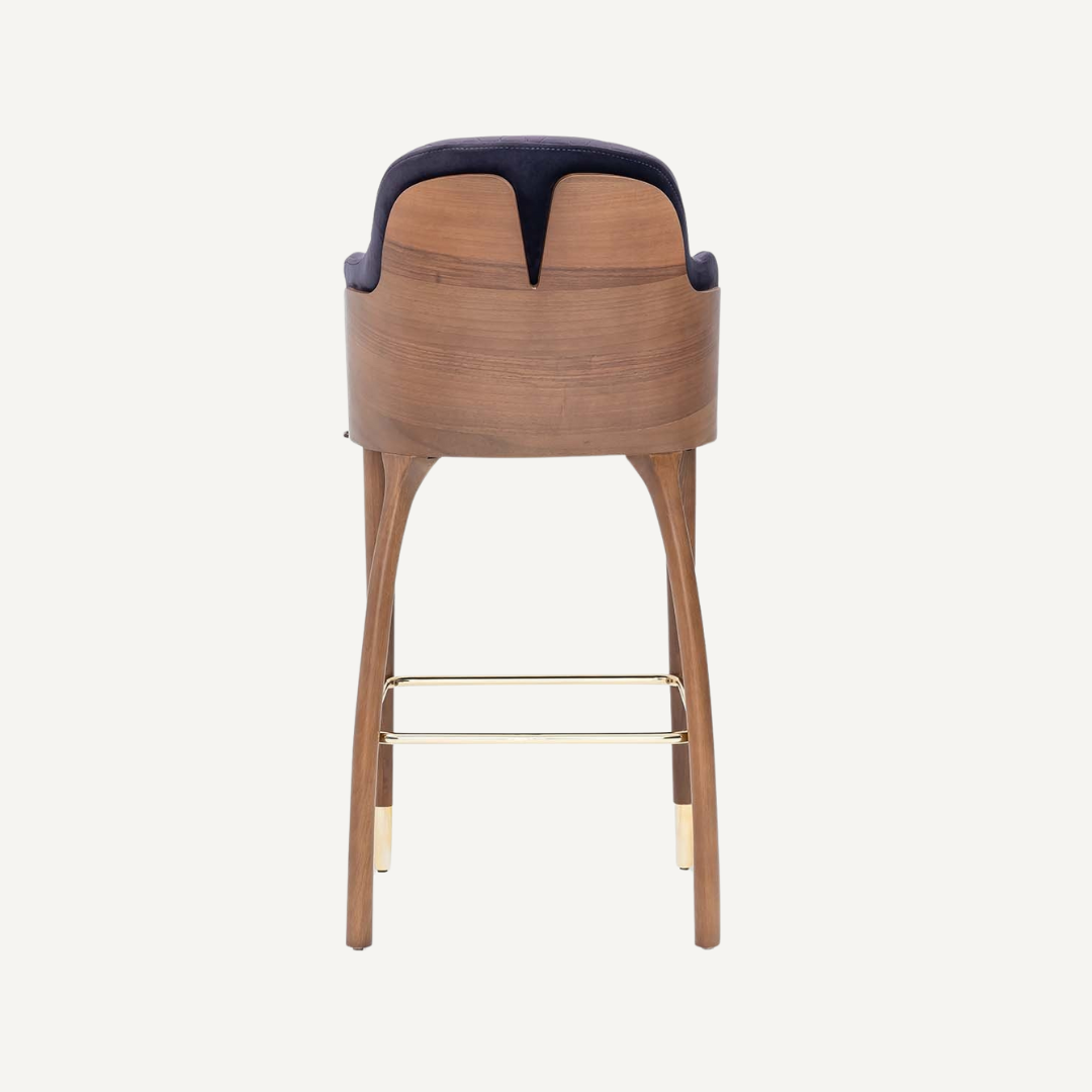 Tabouret avec dossier est assise capitonnée Angel