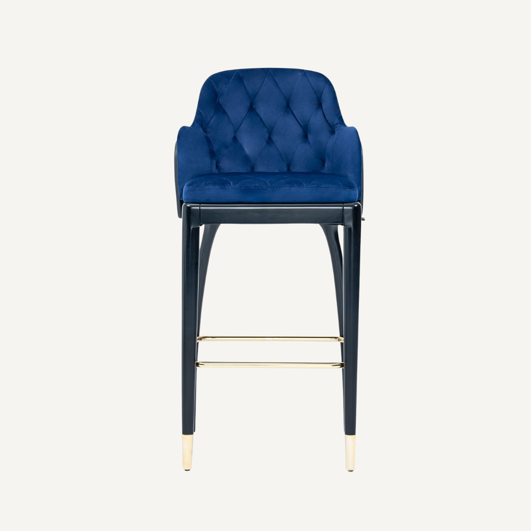 Tabouret avec dossier est assise capitonnée Angel