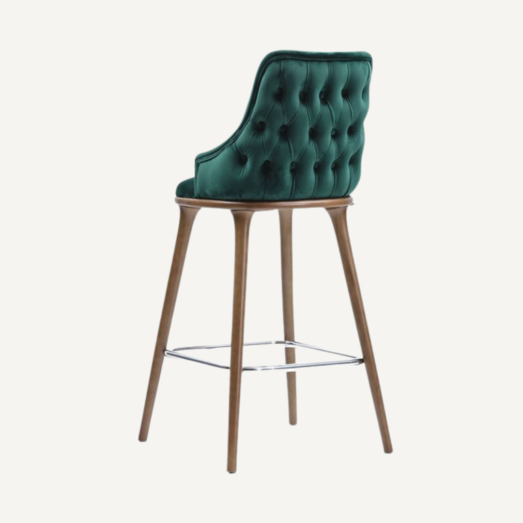 Tabouret de bar à dossier capitonné Azzura