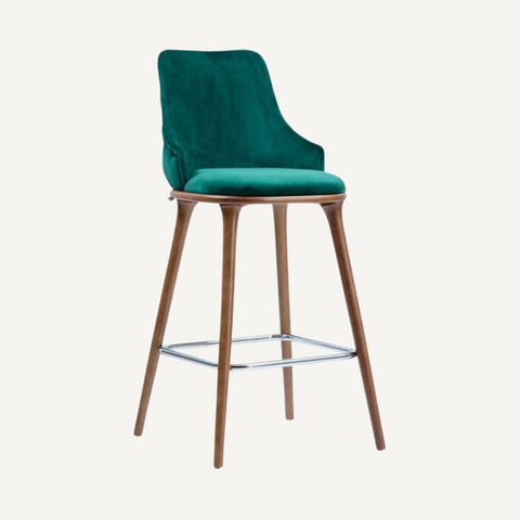 Tabouret de bar à dossier capitonné Azzura