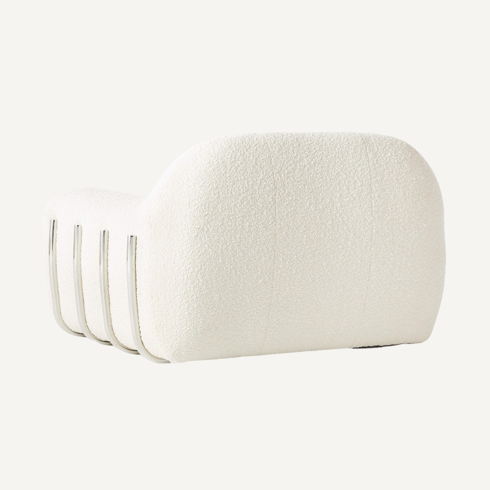 Coily boucle armchair for living room