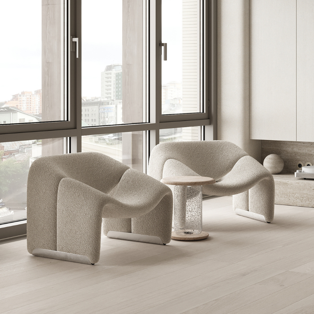 Comfortable designer armchair Sloopy