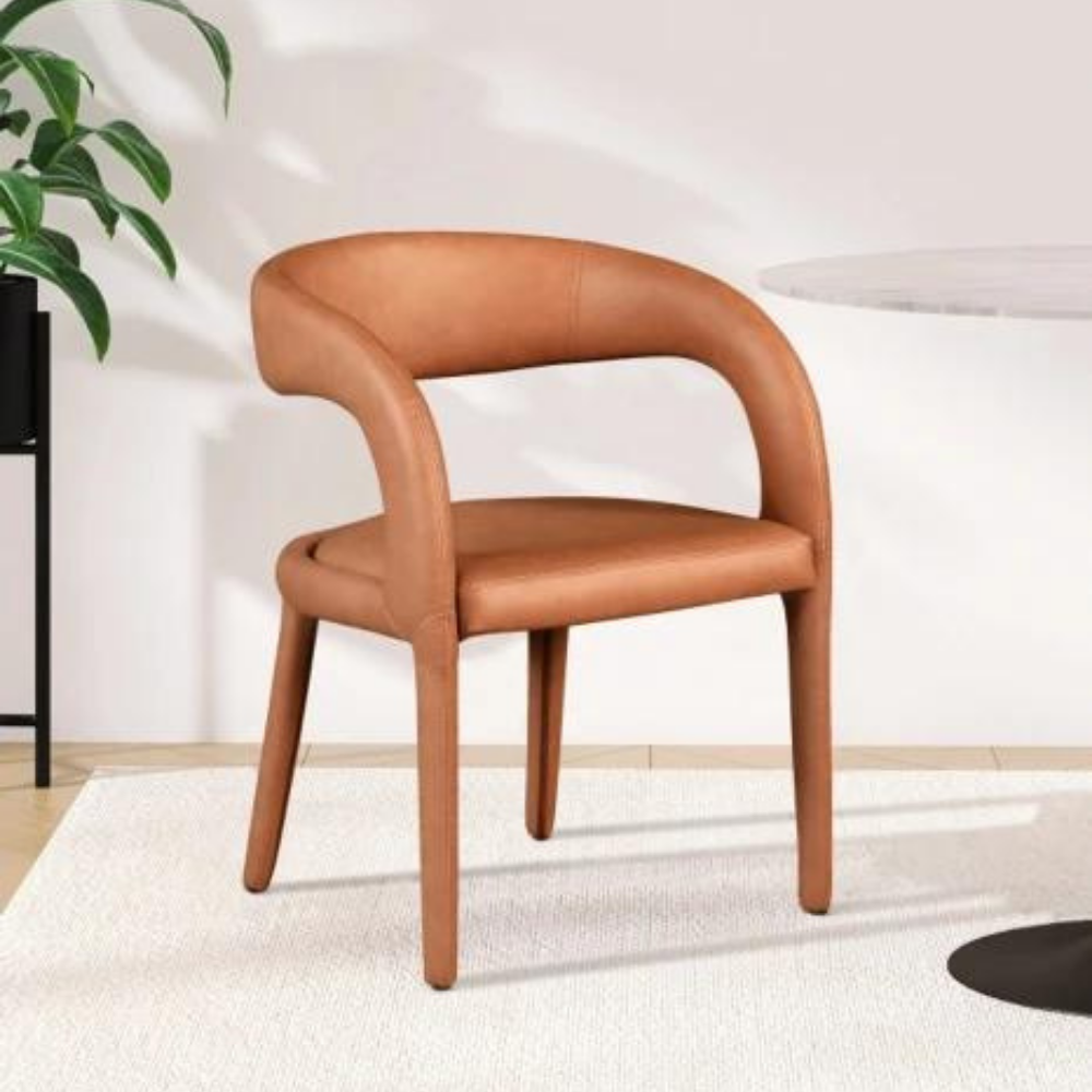 Vegan leather designer armchair BERGAMO