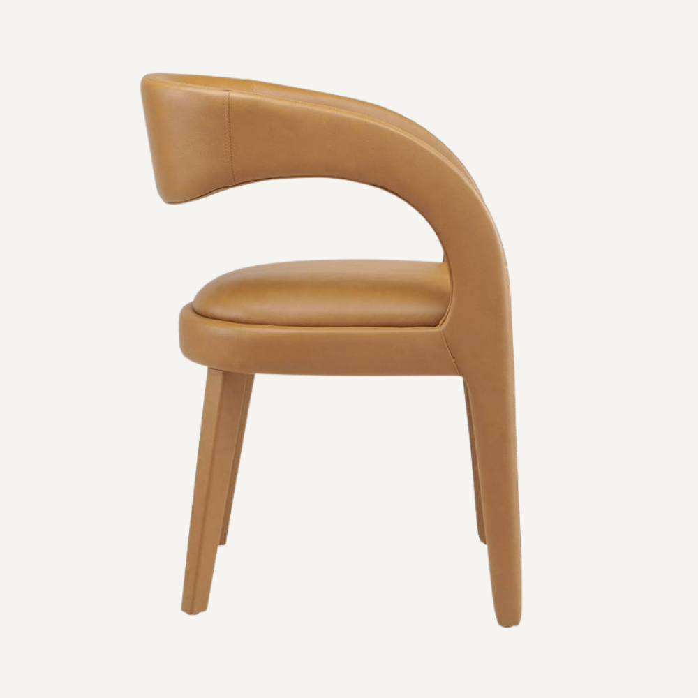 Vegan leather designer armchair BERGAMO