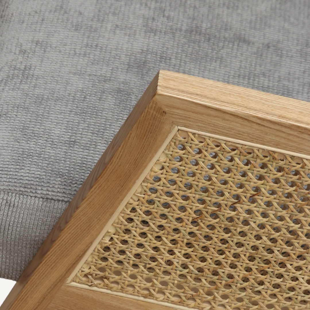 Chaise pliable en bois et cannage FARRAH