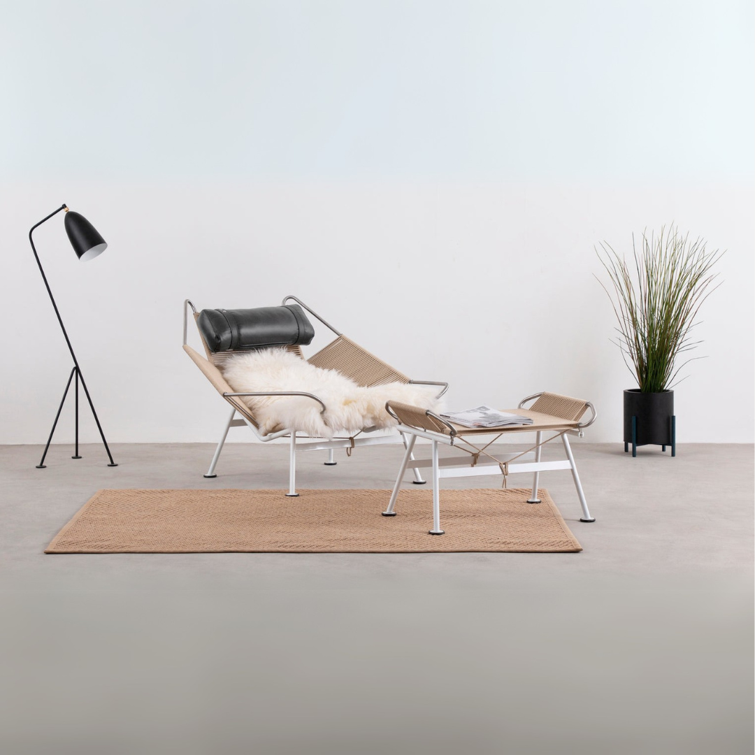 Flag Halyard footstool ottoman Hans Wegner