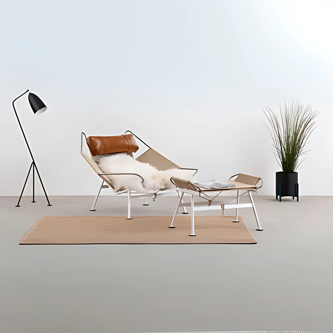 Flag Halyard footstool ottoman Hans Wegner