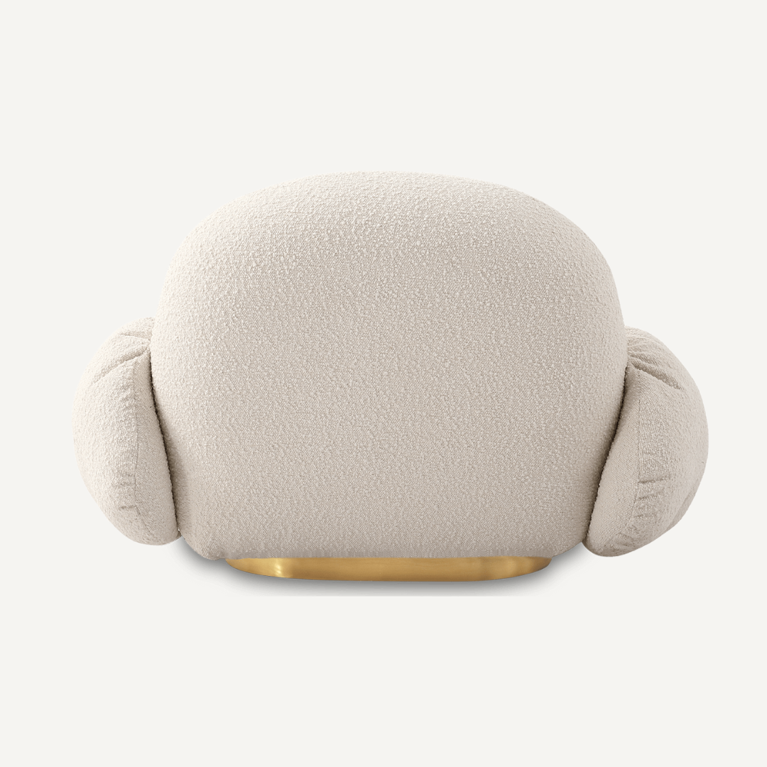 Ibiza Sheepskin curly lounge chair with armrest