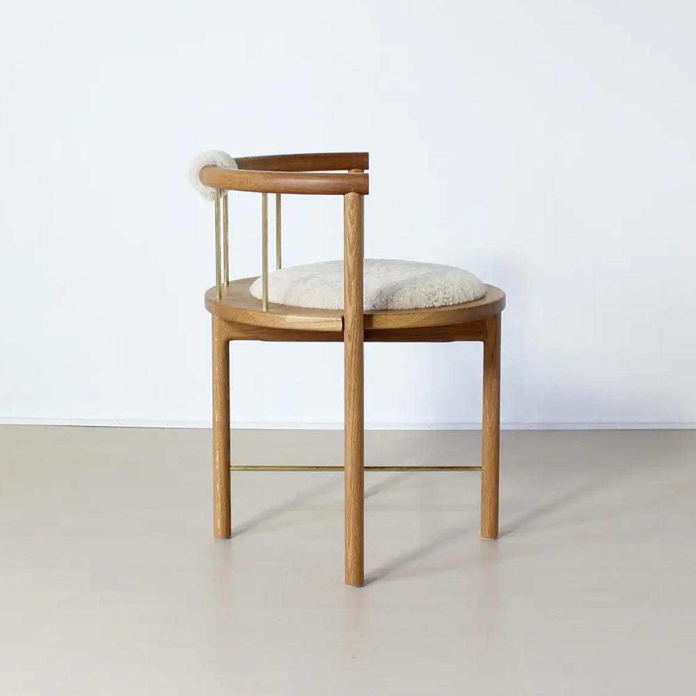 Wooden chair with armrests ARISTO