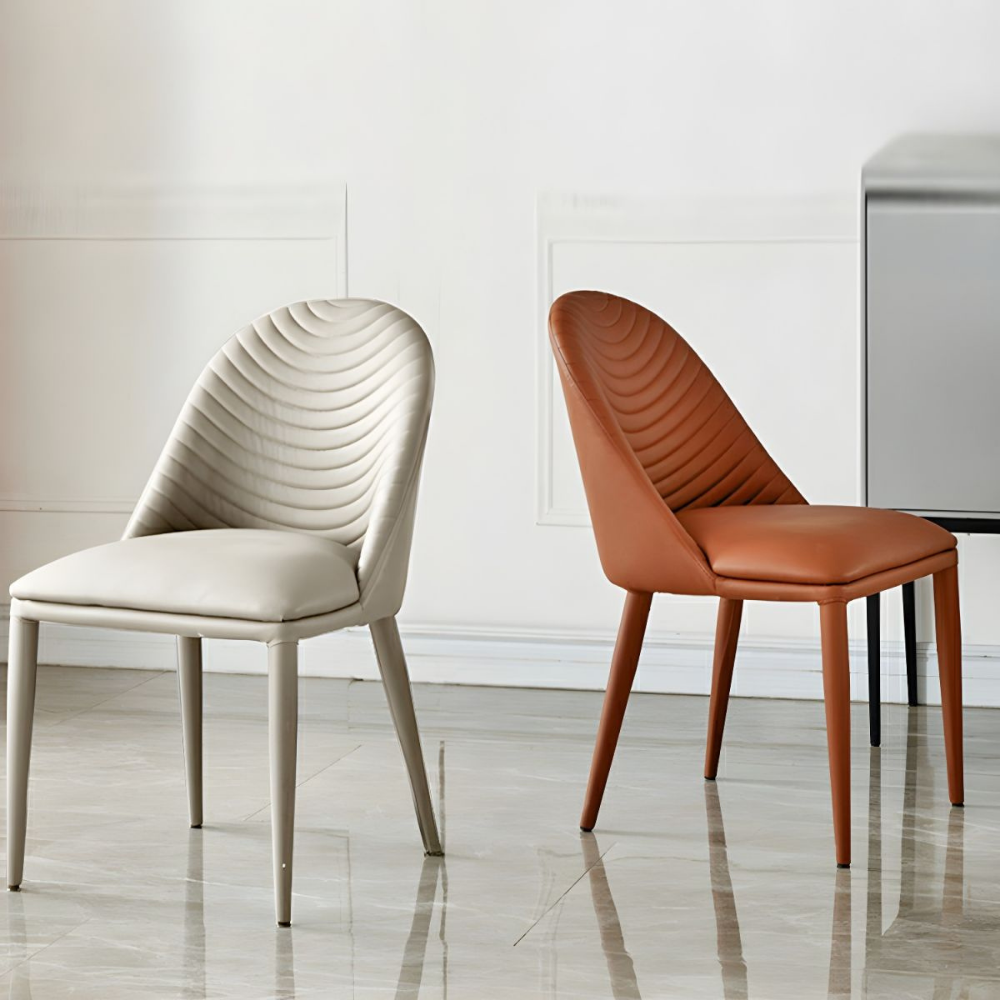 Washable leather chair WAVE