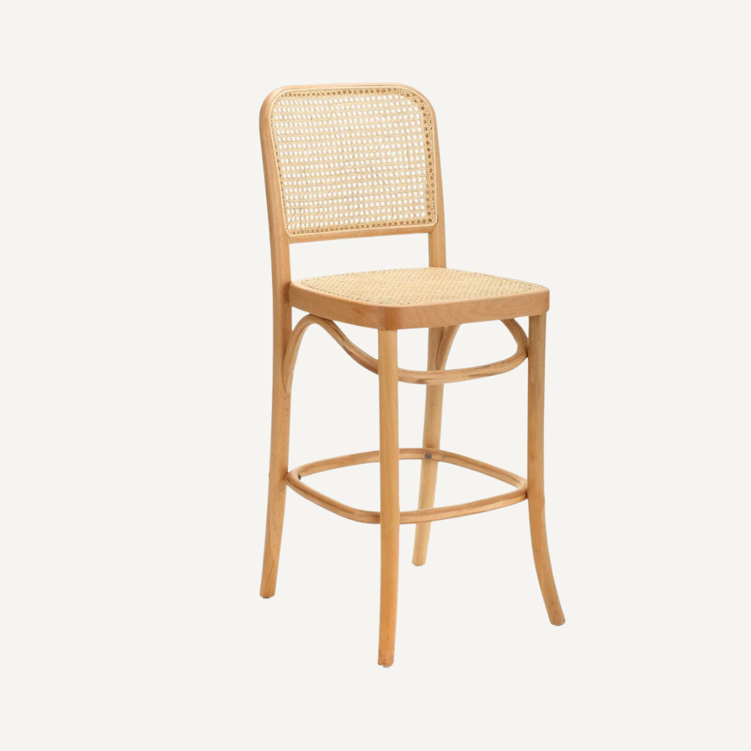 Chaise de bar vintage cannage Lidia