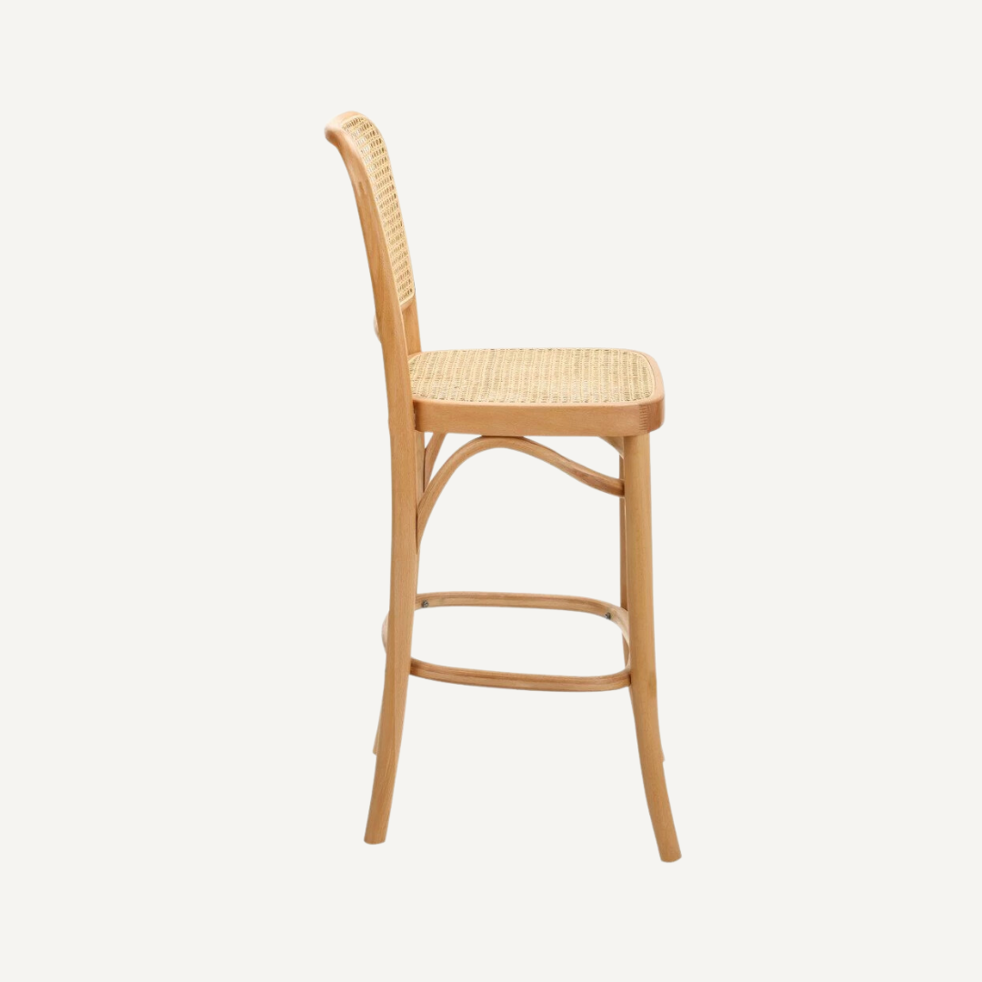 Chaise de bar vintage cannage Lidia