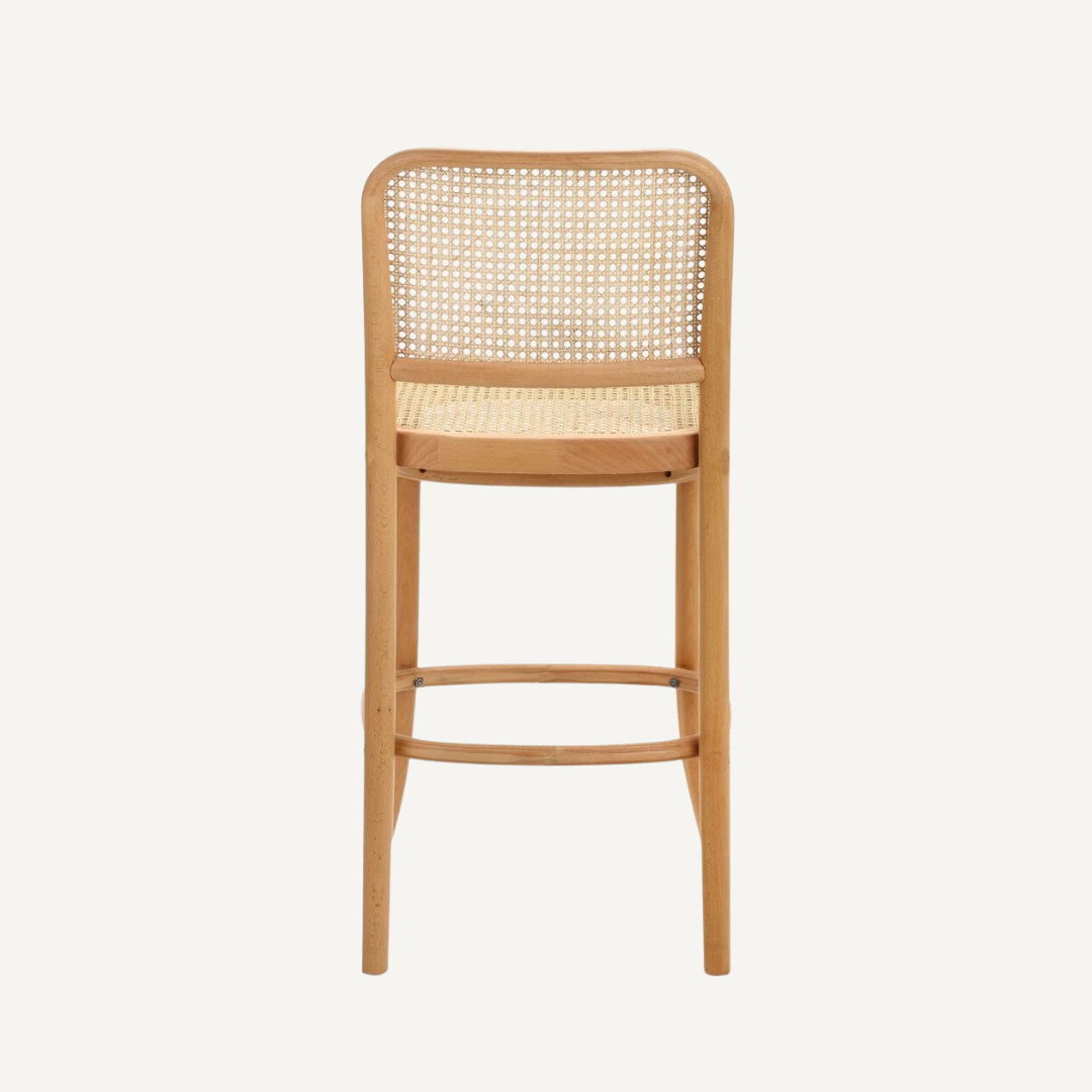 Chaise de bar vintage cannage Lidia