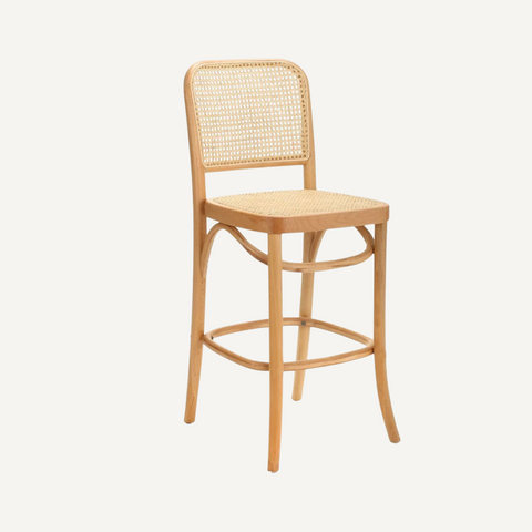 Chaise de bar vintage cannage Lidia