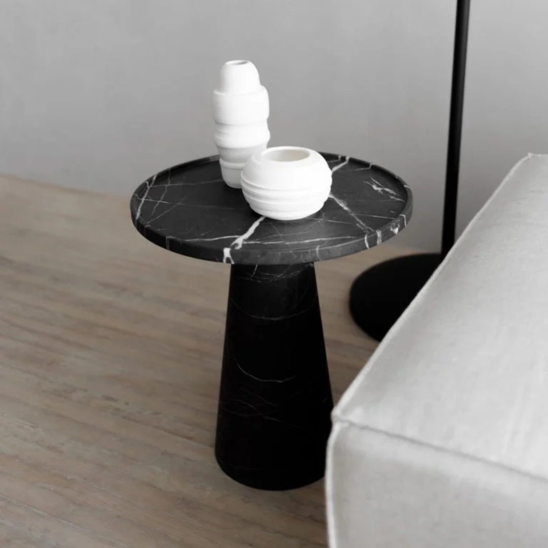 Naida zwart marmeren salontafel