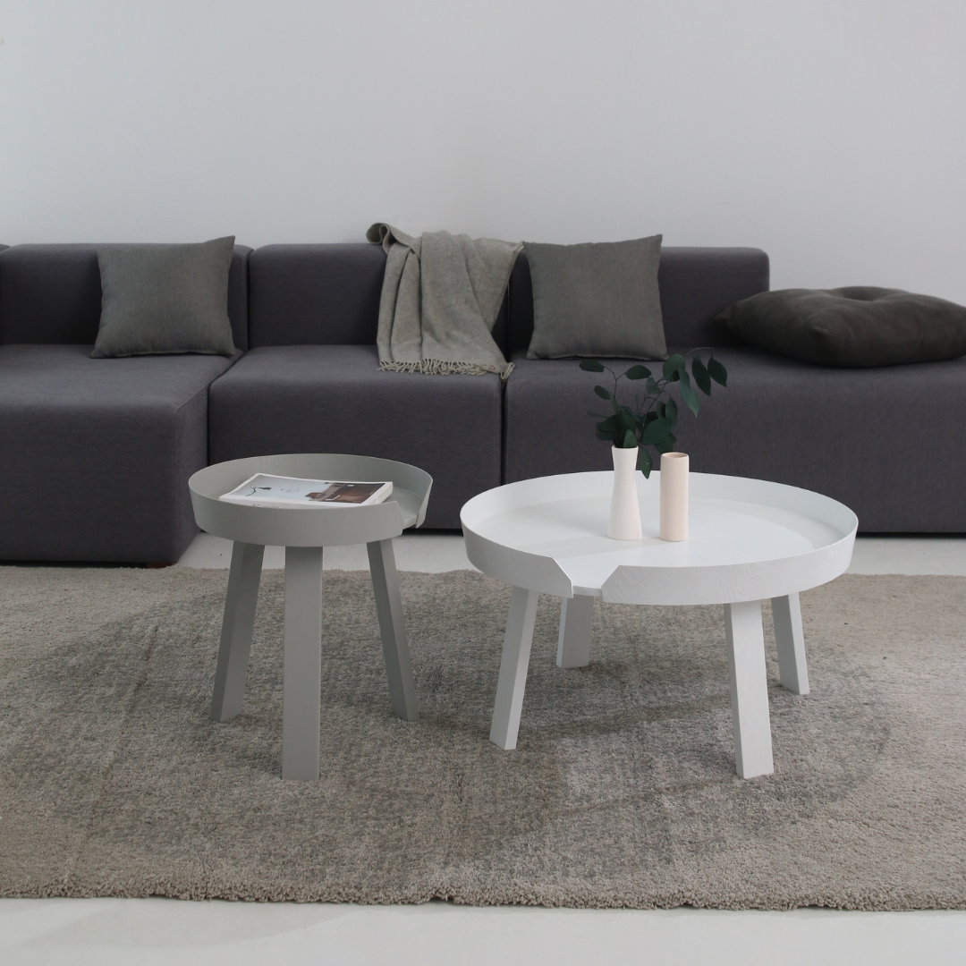 Round Wooden Low Table - Sowa