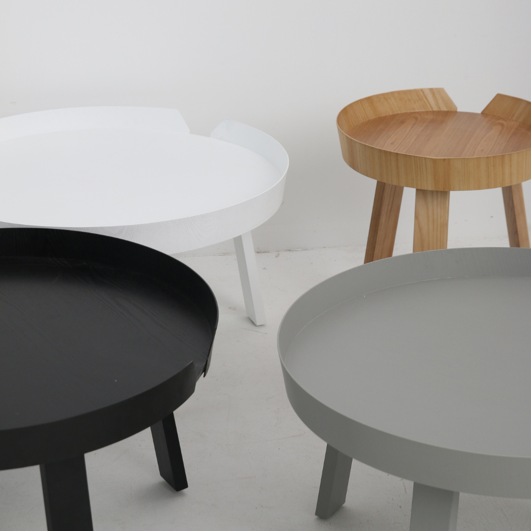 Round Wooden Low Table - Sowa