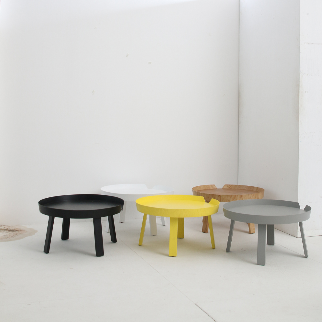 Round Wooden Low Table - Sowa