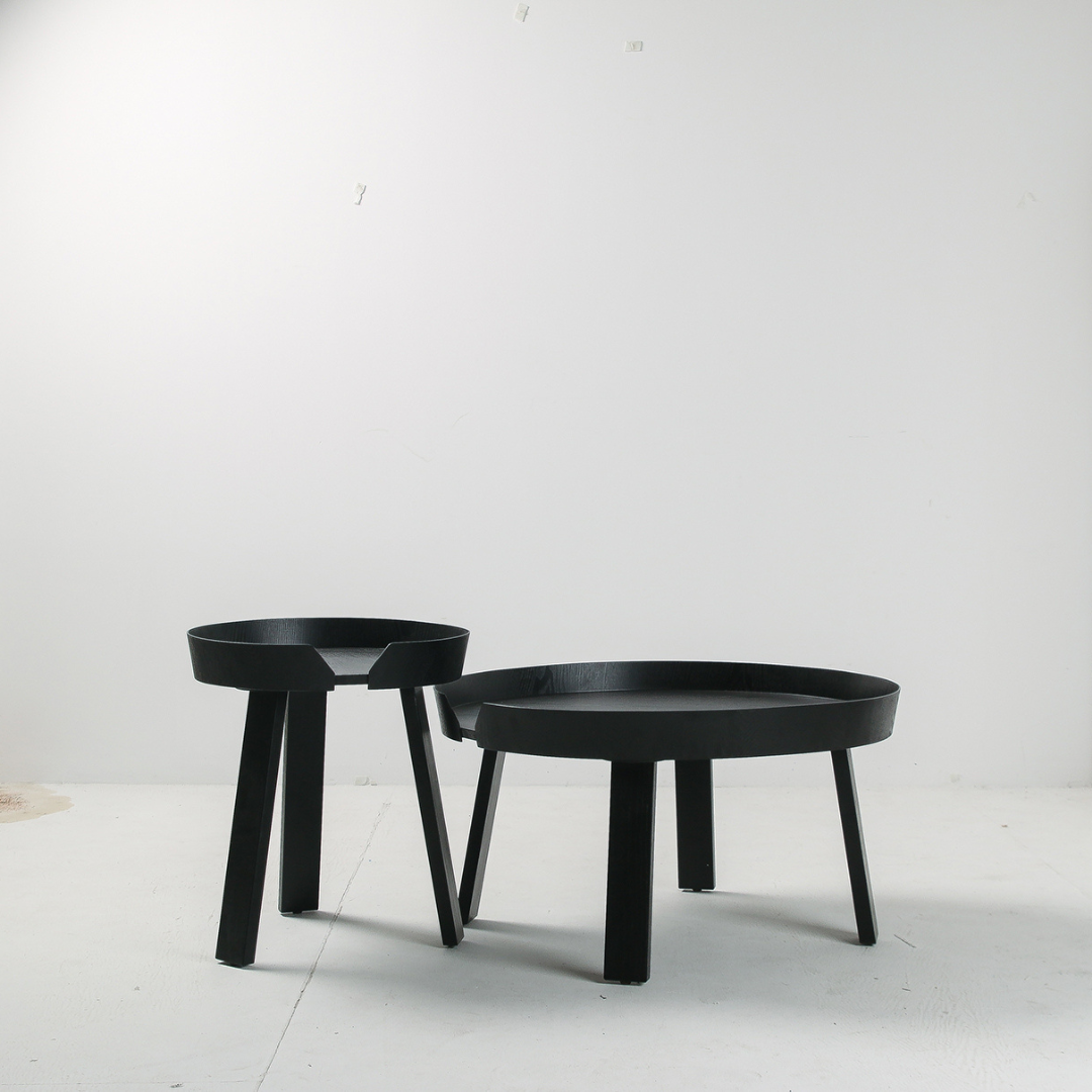 Round Wooden Low Table - Sowa