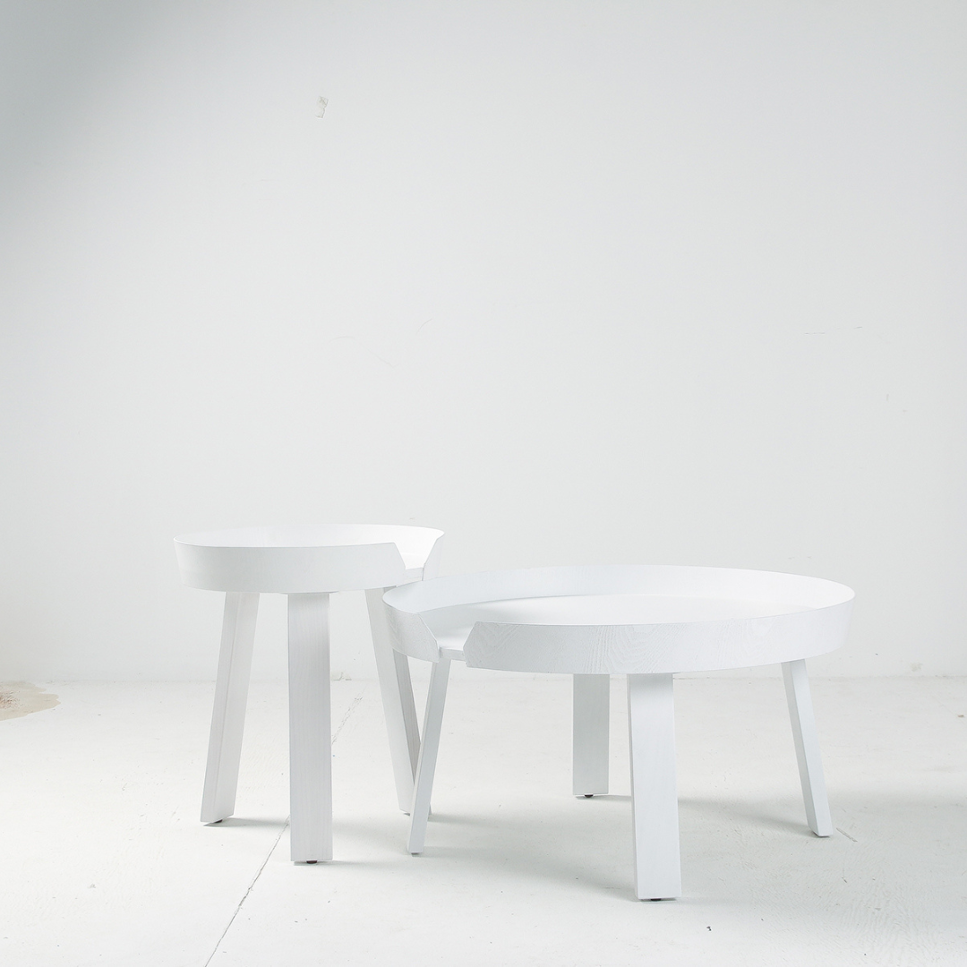 Round Wooden Low Table - Sowa