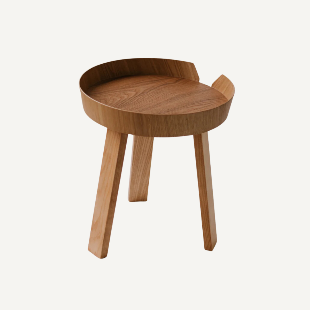 Round Wooden Side Table - Zowa