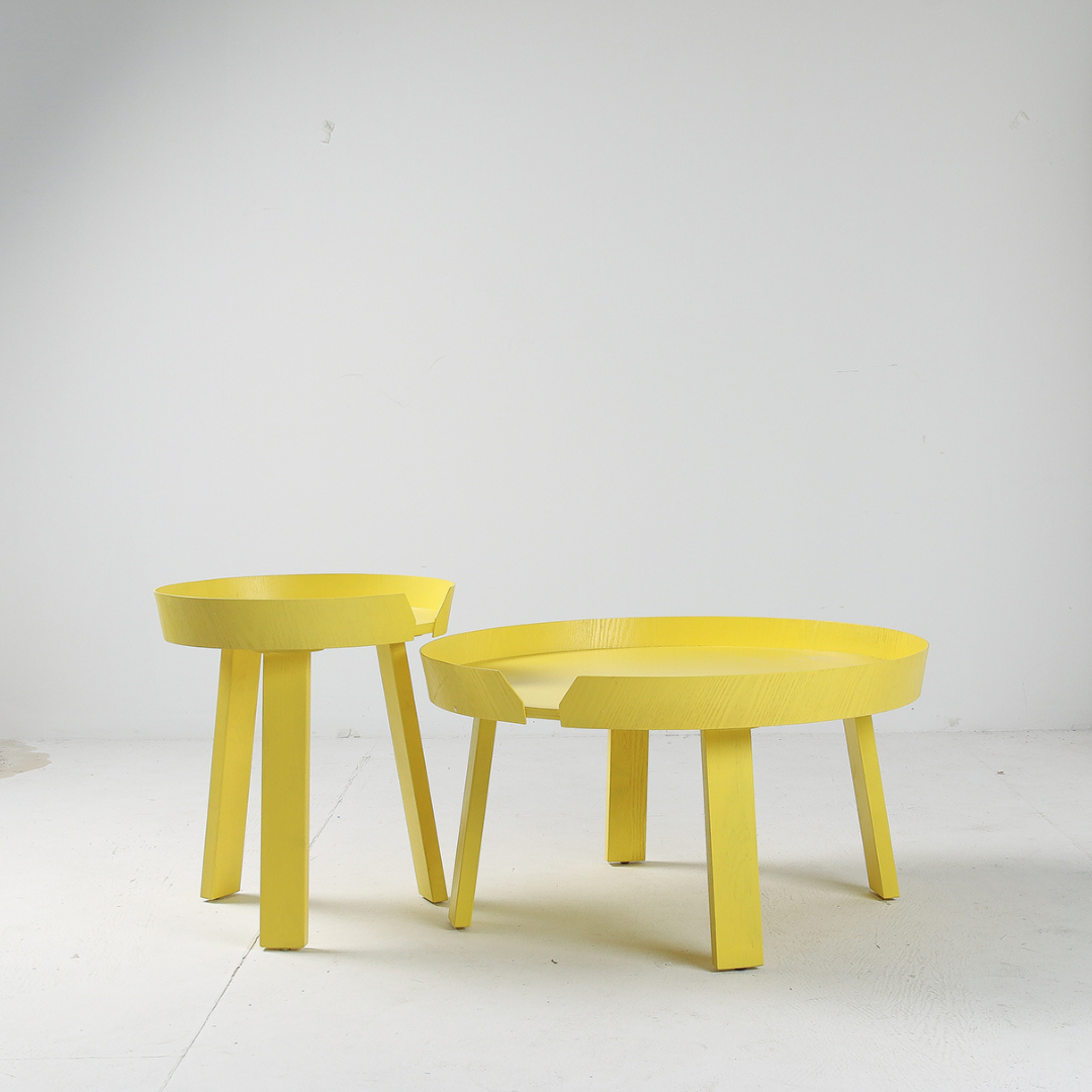 Round Wooden Side Table - Zowa