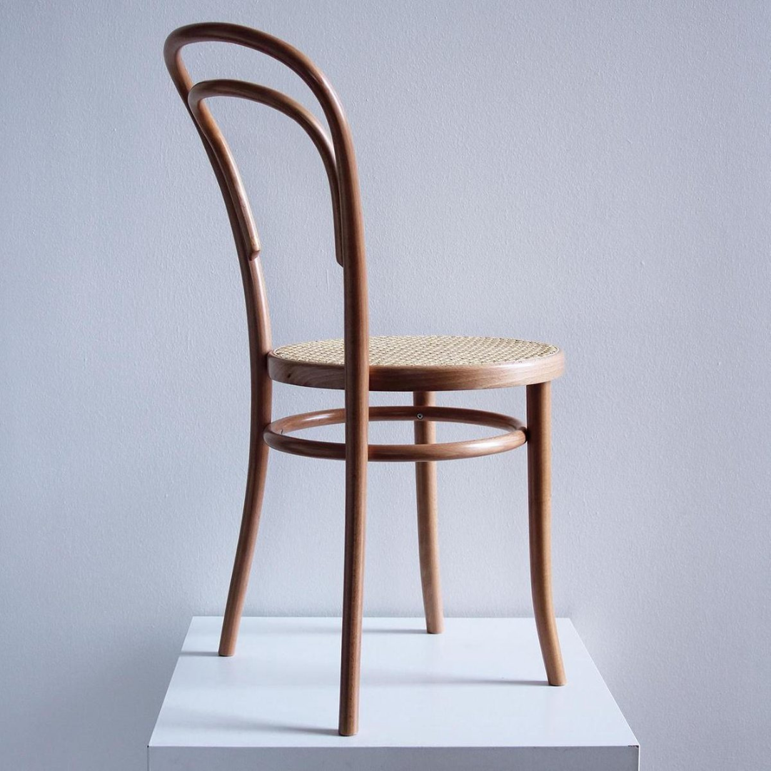 Smith retro wooden and cane chair