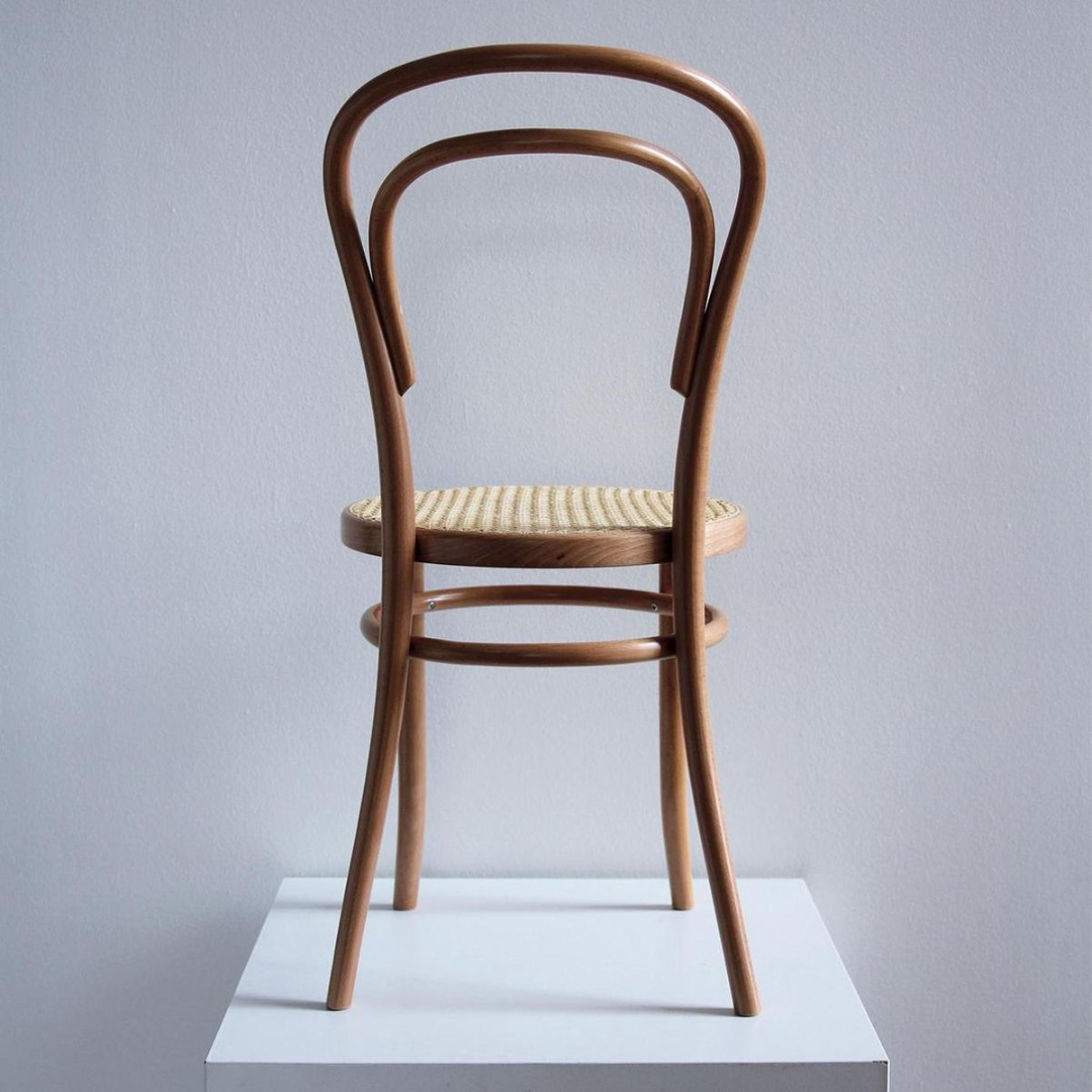 Smith retro wooden and cane chair