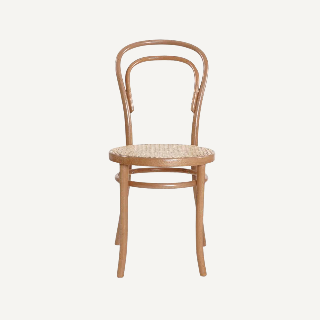 Smith retro wooden and cane chair