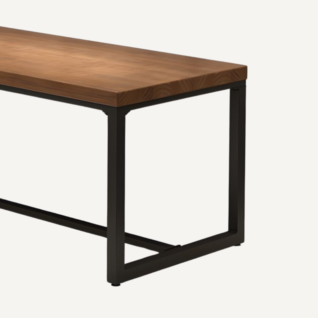 Solid wood and metal table - Camila
