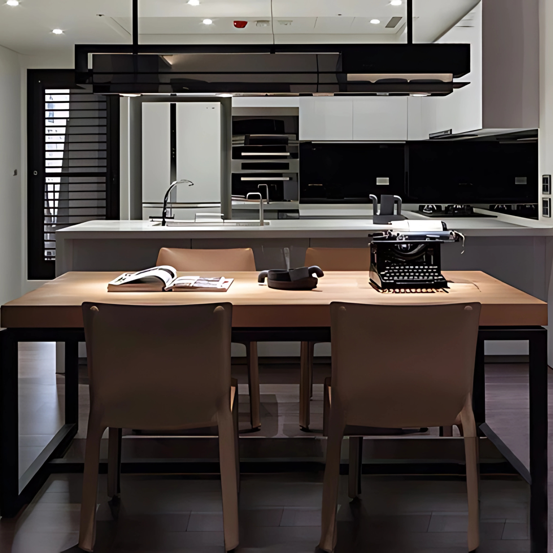 Solid wood and metal table - Camila