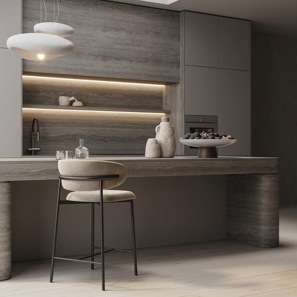 Altessi wooden design bar stool