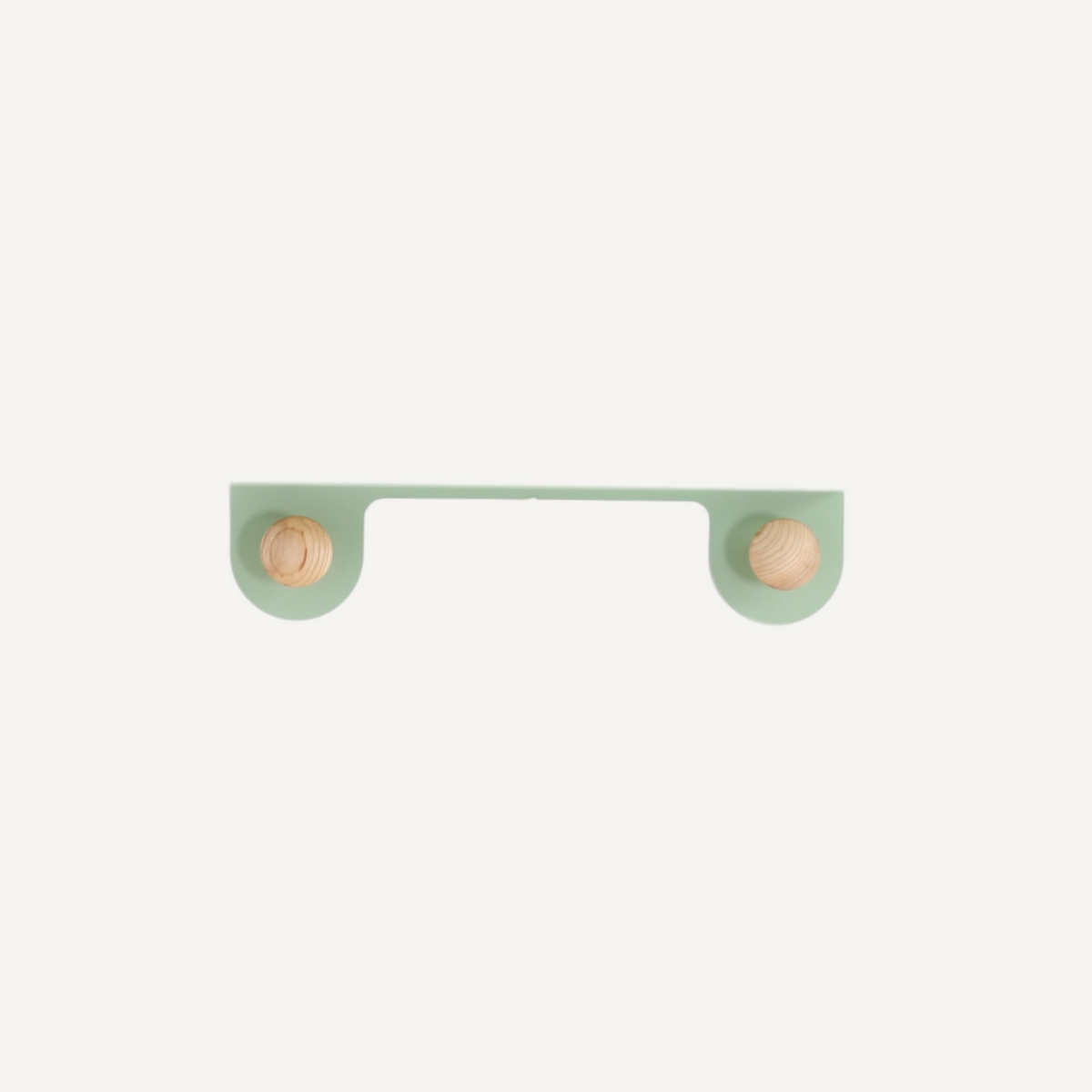 Wooden and Metal Wall Clothes Hanger