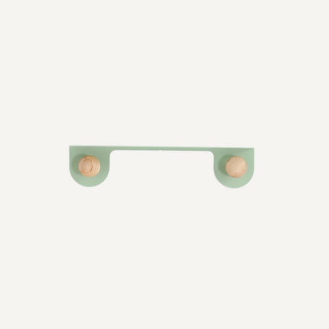 Wooden and Metal Wall Clothes Hanger