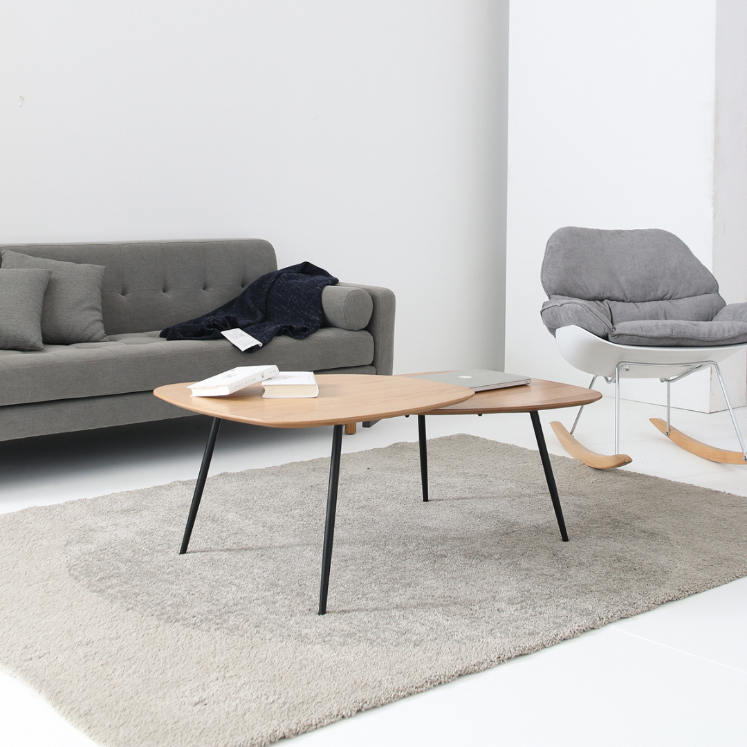Table basse en bois et métal - Alphonsa