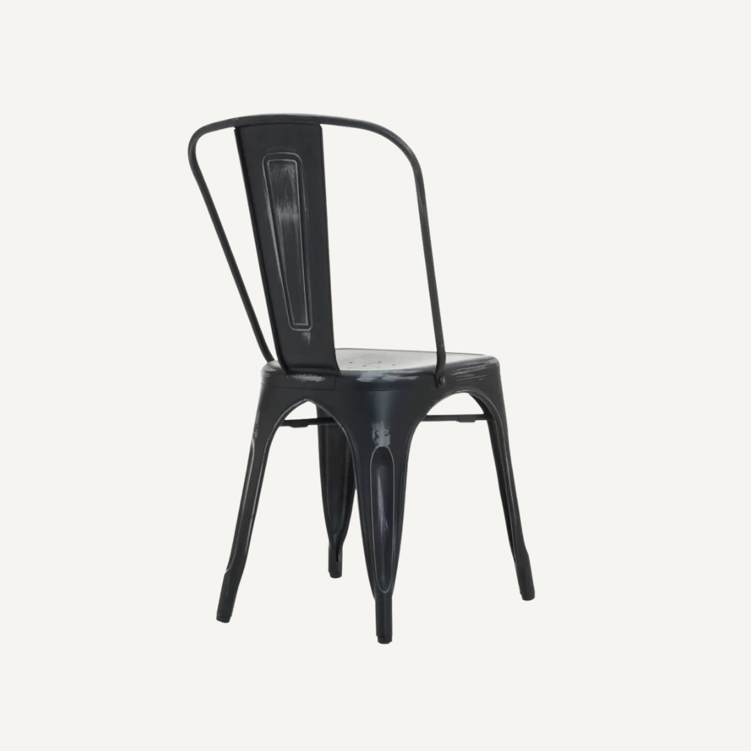 Chaise LIX en métal antique 