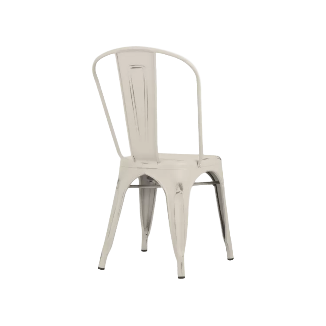 Chaise LIX en métal antique 
