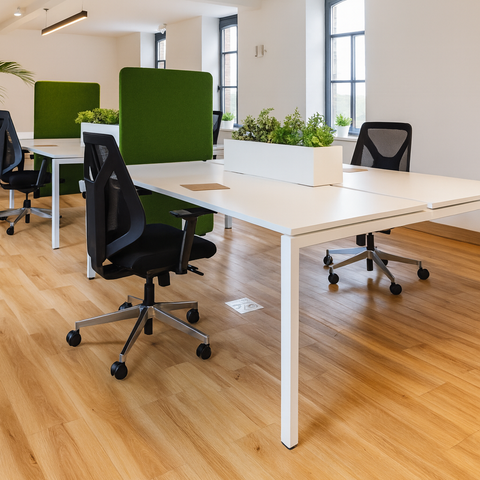 Double Desks for Open Space - Gamme Sierra (140×164 cm) - Outlet Assembled