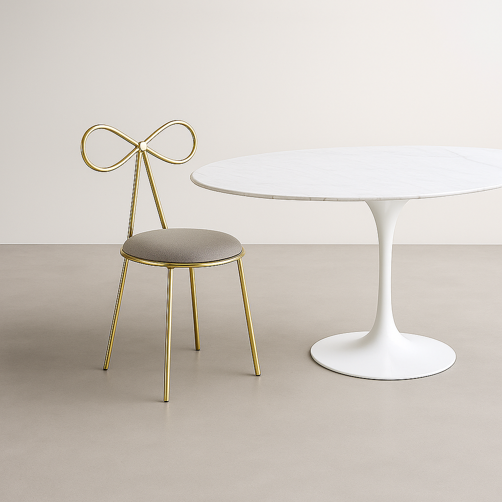 Golden makeup chair Fly