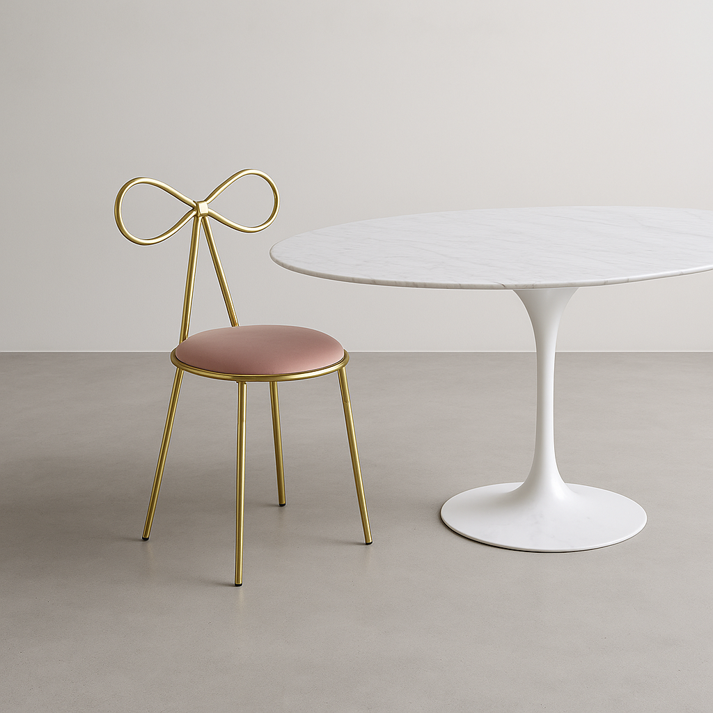 Golden makeup chair Fly