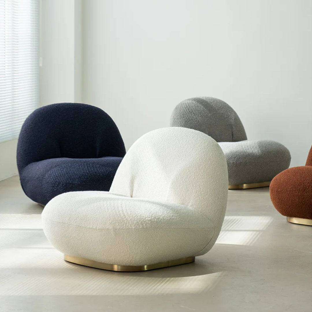 Ibiza - Sheepskin curly lounge chair