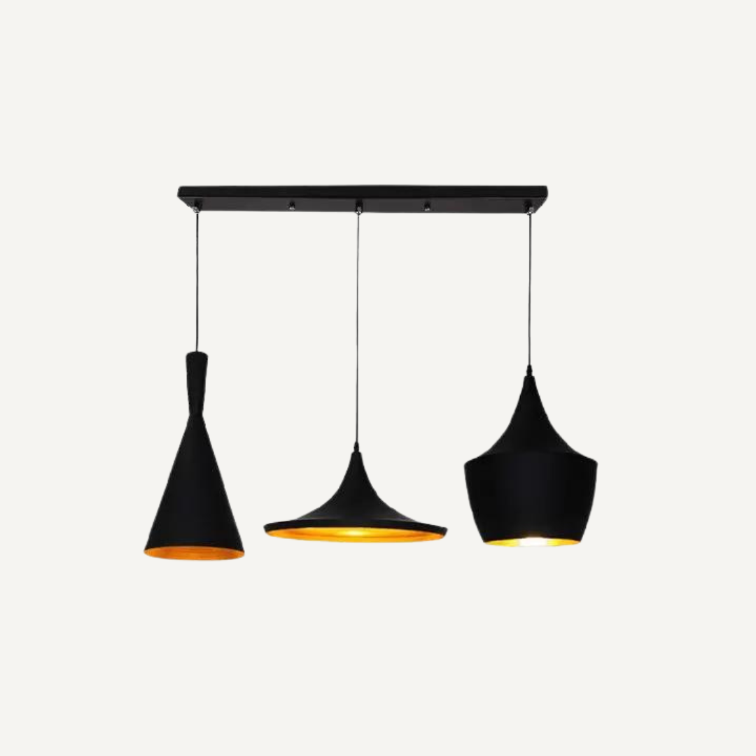 Beat pendant Lamp with Rectangular Base