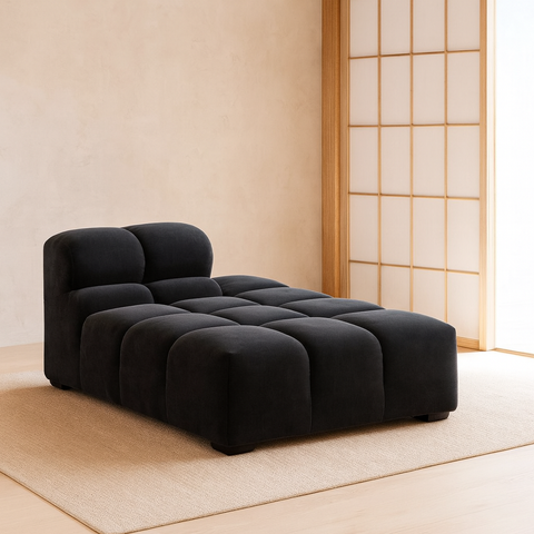 Long Chaise with Cut Backrest on Right - Tully Modular Sofa